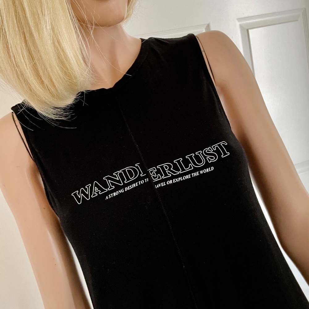 Mango Wanderlust Black Cotton Knit Midi Dress XS/S - Picture 11 of 11